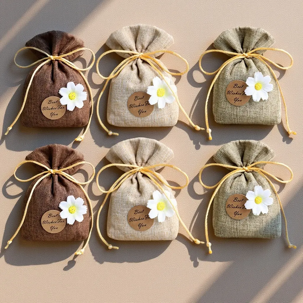 6Pcs Premium Lavender Sachet Bags Empty Cotton Fabric Fragrance Pouches for Wardrobe Closet Car Moth Repellent Clothes Freshener