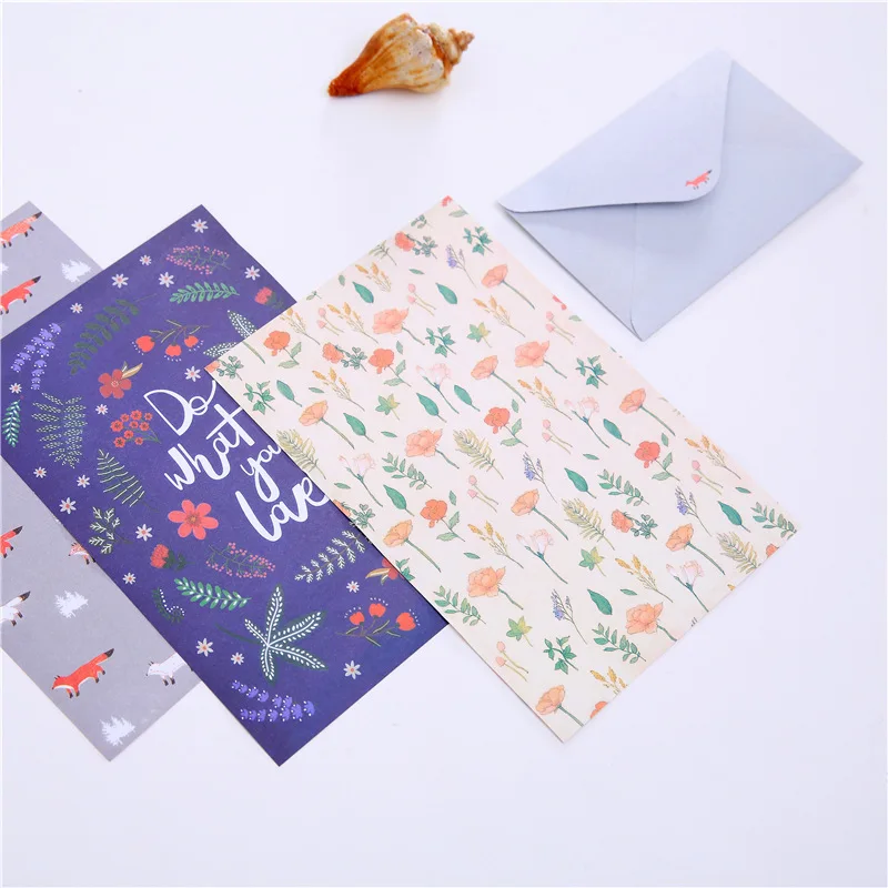 30pcs 15x9cm Flower Pattern Envelopes Suit Bag Wedding Business Supplies Stationery DIY Postcard Paper Invitation Storage Packag