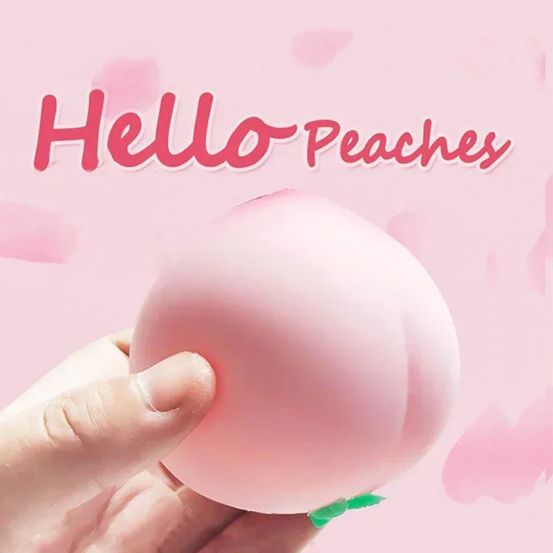 Decompression toy simulation peach banana venting tool squeeze pinch music Q soft slow rebound decompression  stress reliever