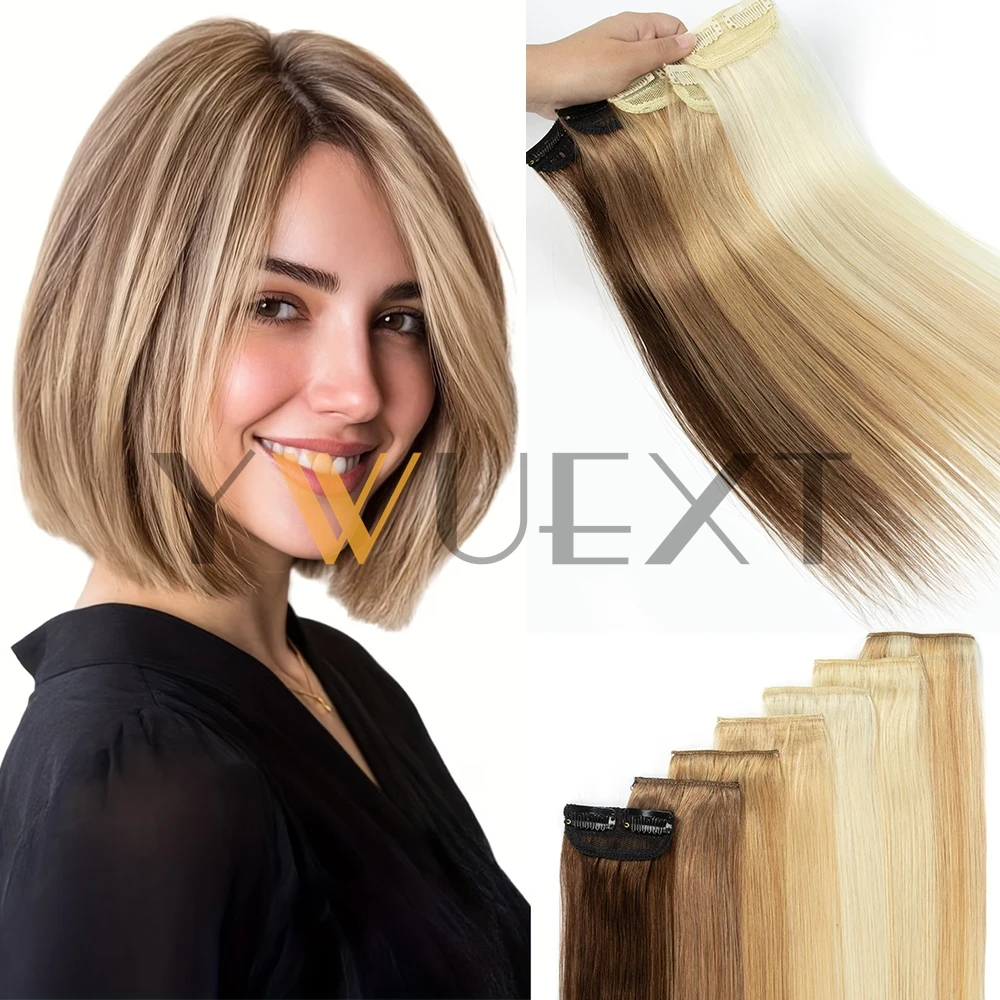 Invisible Hair Pad Clip In Remy Human Hair Extensions 12