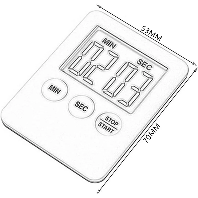 LED Digital Kitchen Timer elettronico conto alla rovescia promemoria per farmaci Timer da cucina portatile