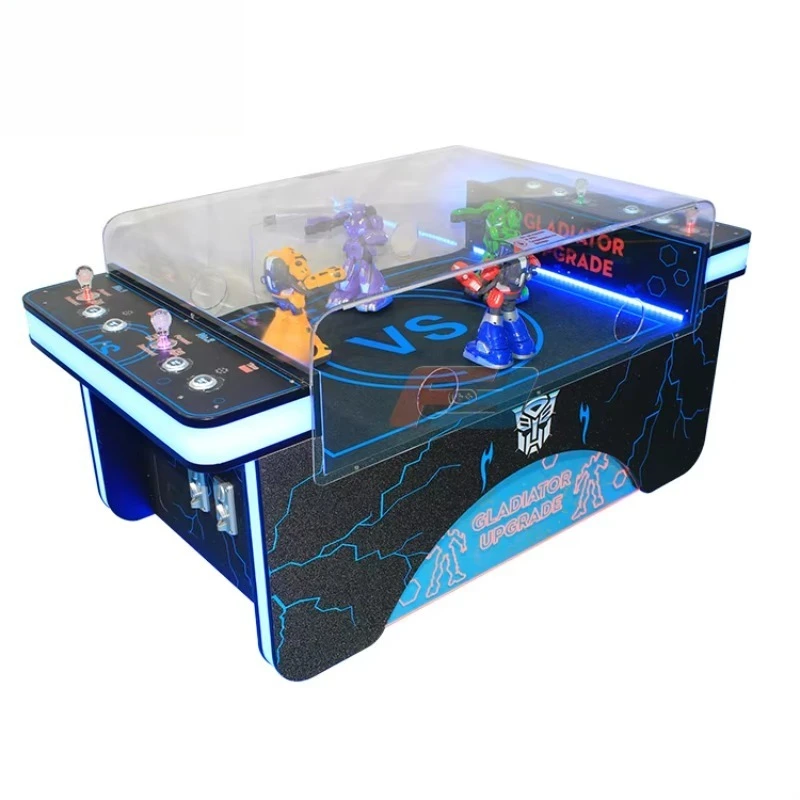 4 Player Street Fighting Warrior Arcade Game Machine Simple Battle Robot Tabletop Amusement Equipment Battle Boxing