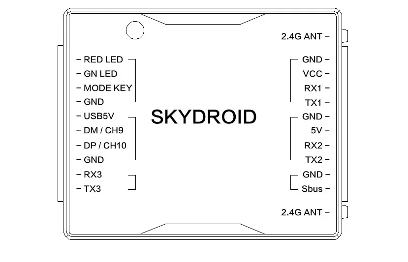 

Приемник Skydroid H12 T12 с портом телеметрии Sbus PPM PWM