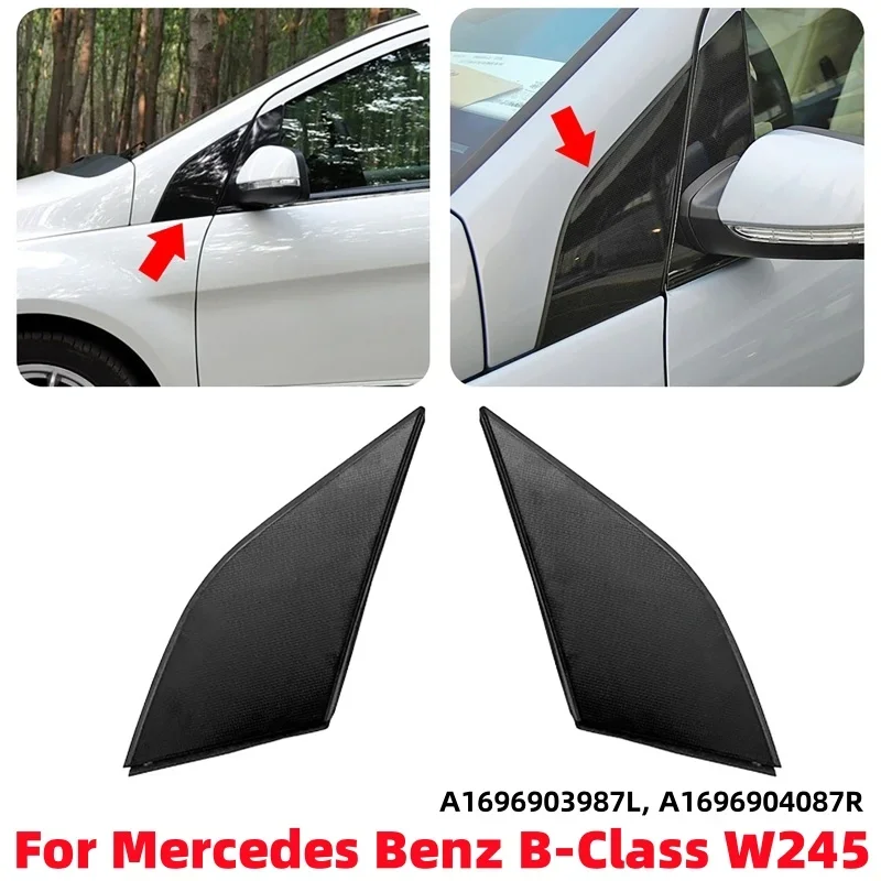 2Pcs Car Window Side Decorative Panel Rea Rview Mirror Side Triangle Plate for Mercedes Benz B-Class W245