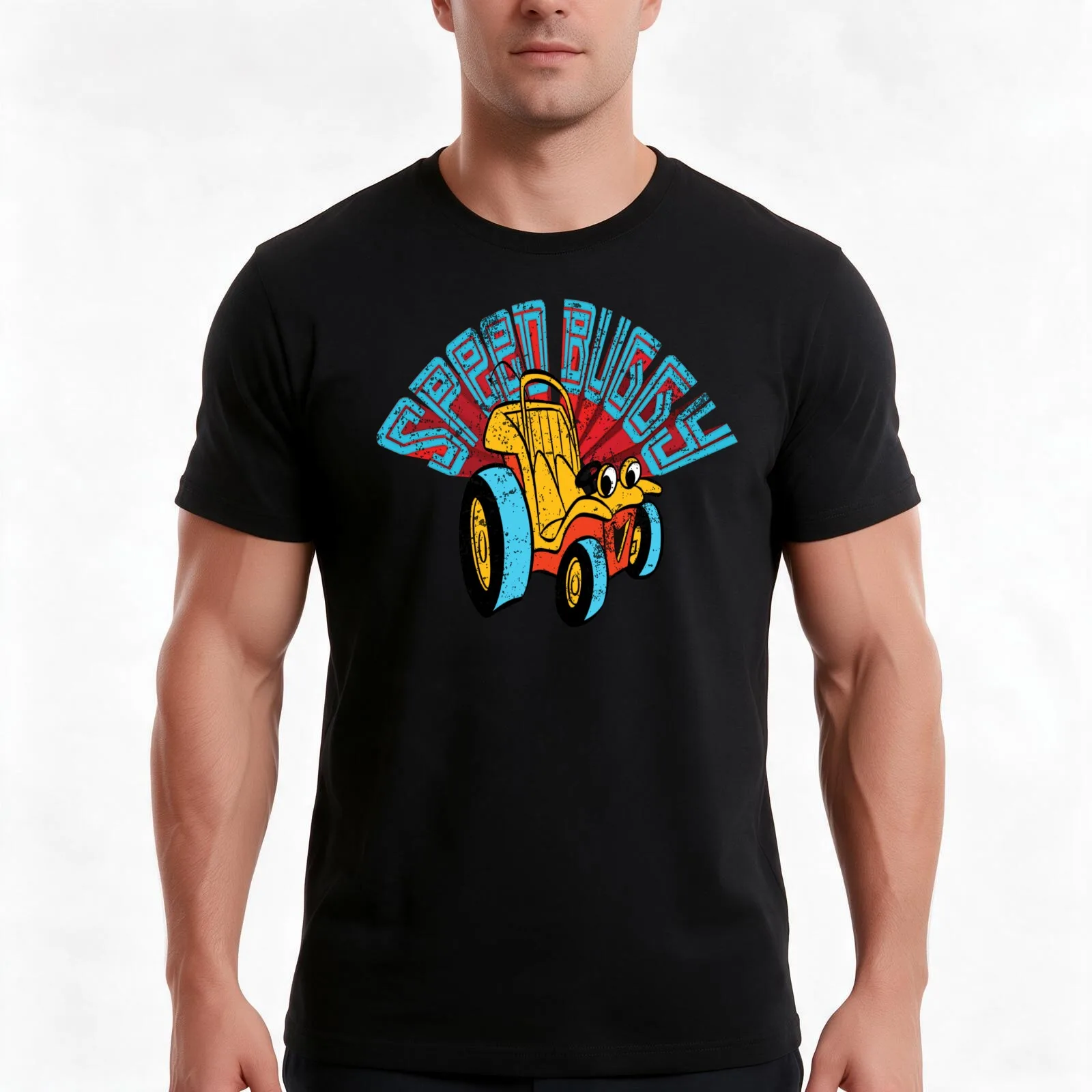 Speed Buggy T-Shirt Summer Casual Cotton Tee Oversized Streetwear Tops Vintage Graphic Print Loose Fit Short Sleeve