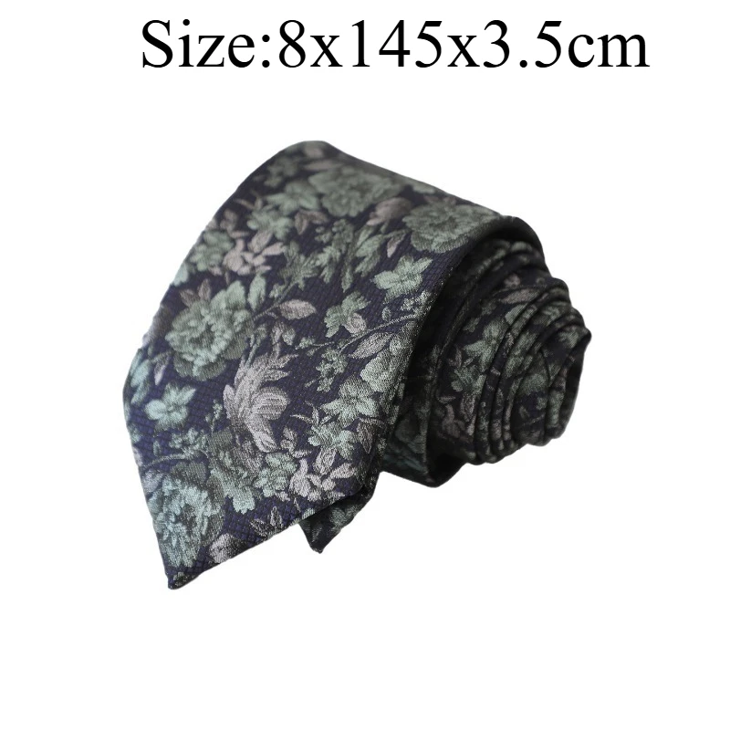 Vintage Formal Men Necktie With Jacquard Flower Pattern,grey And Dark Red Color,elegant Professional Tie,classic Accessory Gift