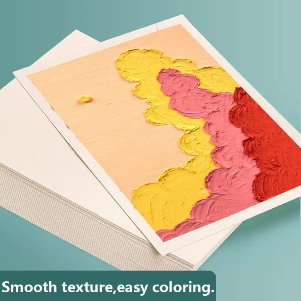 50Sheets/Set 200g Thickened Oil Pastel Special Paper Multi-size Blank Oil Painting Paper Square Drawing Paper Crayon Painting