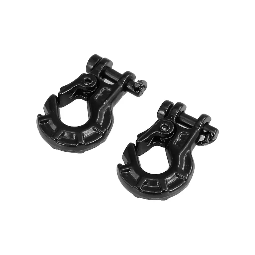 2 uds RC gancho de remolque de Metal gancho de cabrestante para 1:10 RC4WD TRX4 D90 AXIAL SCX10 piezas de decoración de simulación