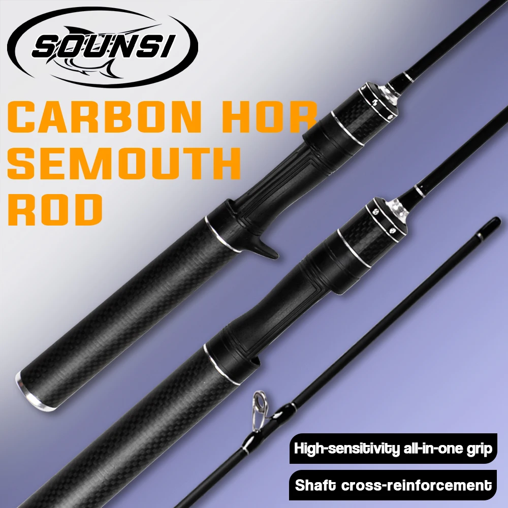 

SOUNSI Small Bait 2 Sections Long Throwing Rod Rock Fishing Spinning Casting Rod 1.5-1.8M UL Stream Bass