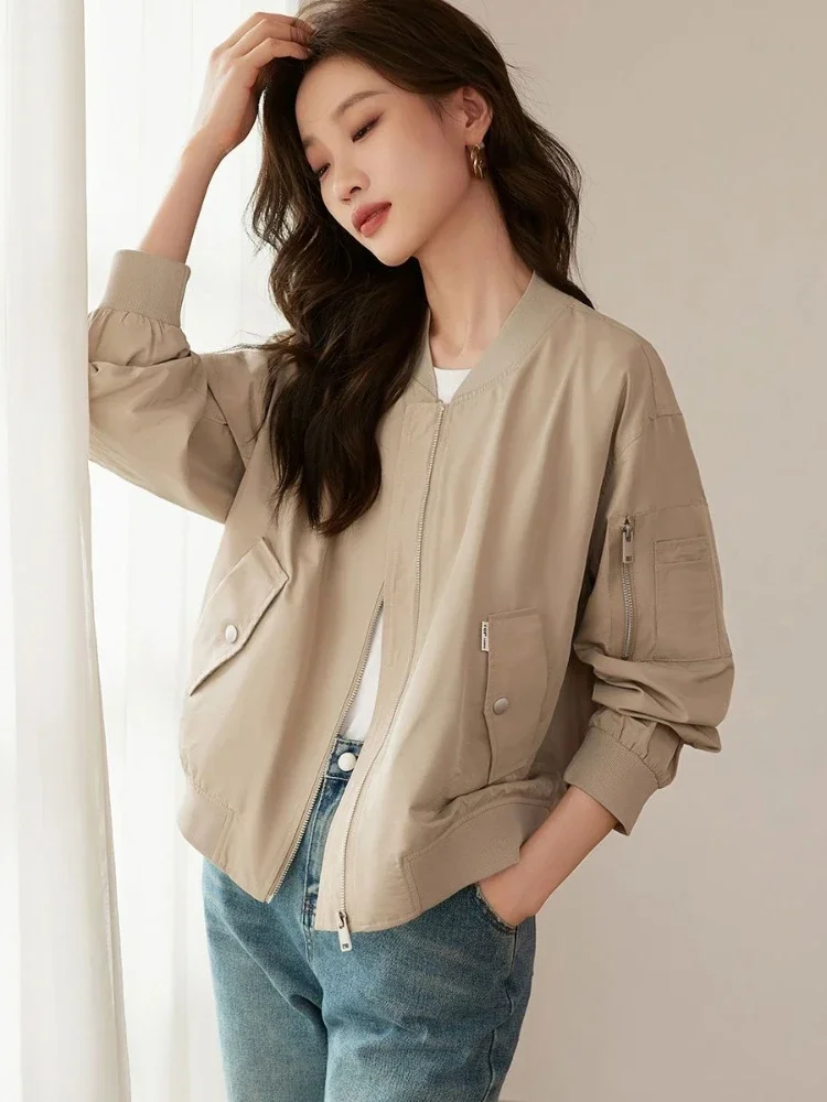 

​Lightweight Retro Baseball Jacket 2025 Unisex Streetwear Coat for Spring Autumn​