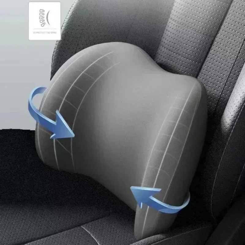 Car Headrest/Lumbar Support Car Neck Pillow Waist Cushion Driver Seat Backrest Car Cushion Driving Lumbar Support Waist Support image 3