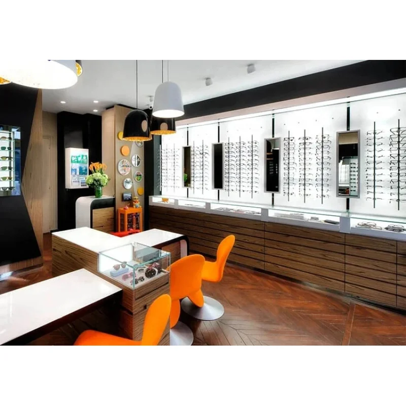 custom.Retail Eyewear Showcases Sunglasses Display Cases Optical Shop Commercial Furniture Eyewear Shop view 4