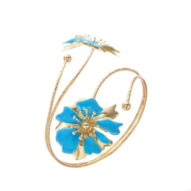 Unique Layered Floral Bracelet Adjustable To Fit Different Wrist Sizes Comfortably