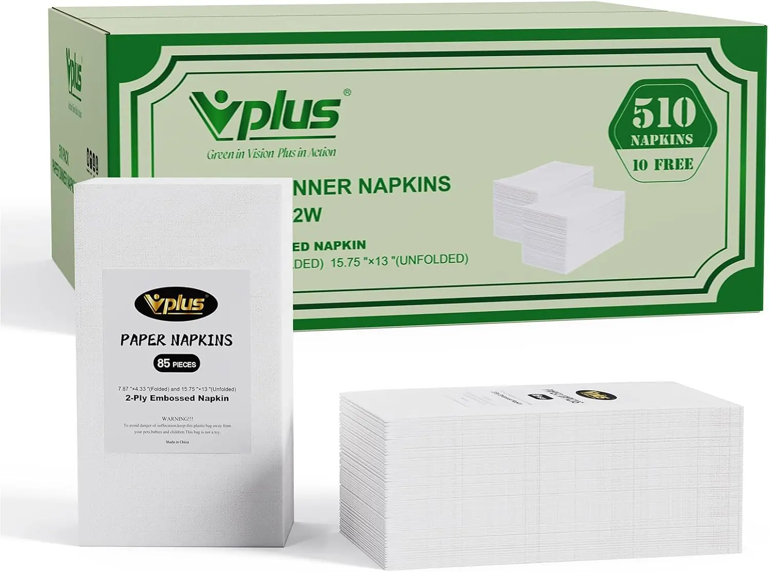 

Premium Quality 2-Ply Disposable Paper Napkins, Soft and Absorbent for Parties, Weddings, Dinners, and Events in White
