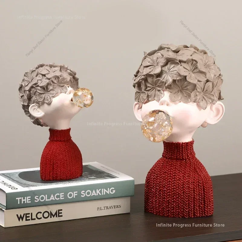 Nordic Luxury Art Figurki Salon Półka na książki Szafka na wino Dom Kreatywne rzemiosło Figurka i miniatury Dekoracja Kuutua FYFM