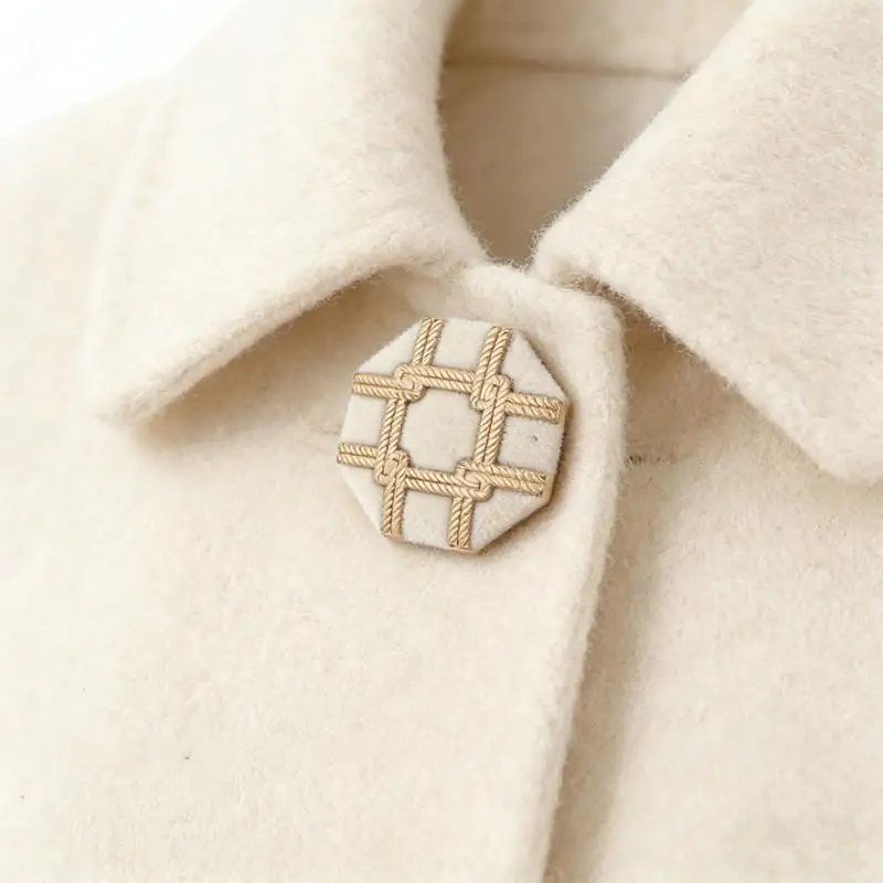 

6 шт. золотых металлических пуговиц с черным дизайном для одежды, ткани, роскошных женских пальто