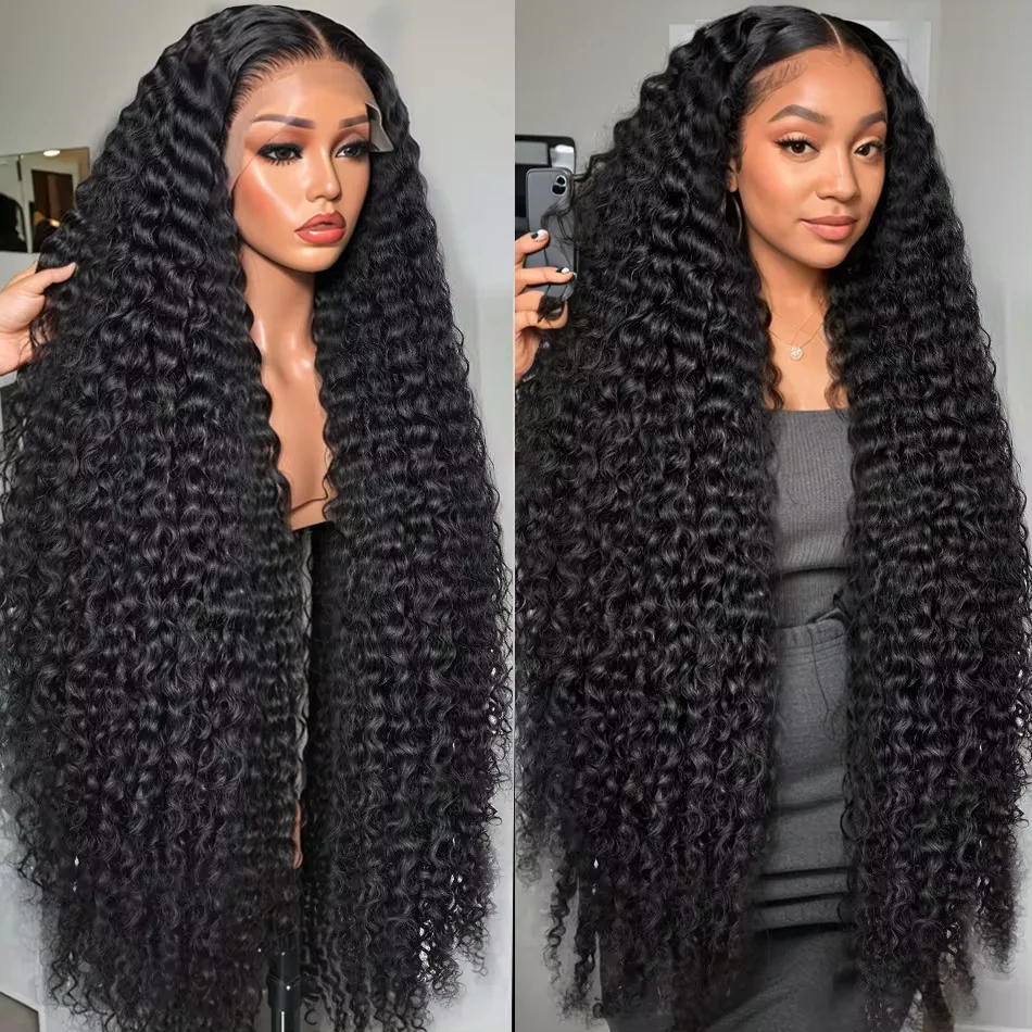 Mamushow 13x4/13x6 HD Transparent Lace Front Human Hair Deep Wigs PrePlucked Brazilian Deep Wave Lace Frontal Wig with deep Hair