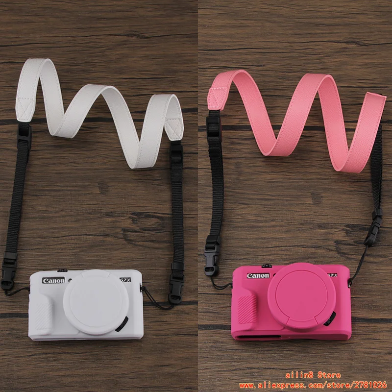 حزام كتف لكاميرا PU حزام رقبة معلق لكانون g7x مارك ii iii G5X Ricoh GR2/3 IIIX LUMIX TZ99,95,202,200EB LX10/15 RX100