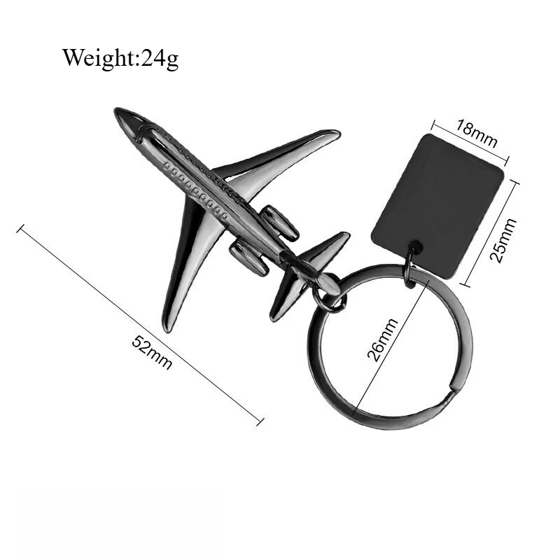 1 قطعة سلسلة المفاتيح المخصصة طائرة صغيرة شخصية المعادن الإبداعية الطائرات مخصصة حلقة رئيسية اكسسوارات السيارات هدية بالجملة