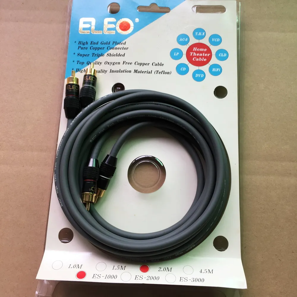 ELEO ES-1000 Double Lotus Head Audio Cable Fever Signal Cable CD Player Audio Power Amplifier Cable Garden Tools