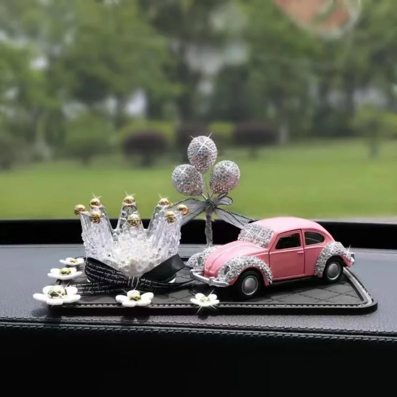 Crystal Crown car accessories combination car model perfume decorations for girls' birthday gifts