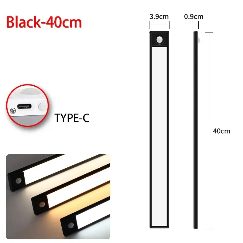 Led Bewegingssensor Licht Nachtlampje Draadloze Usb Onderkast Licht Voor Keukenkast Slaapkamer Garderobe Sensor Binnenverlichting