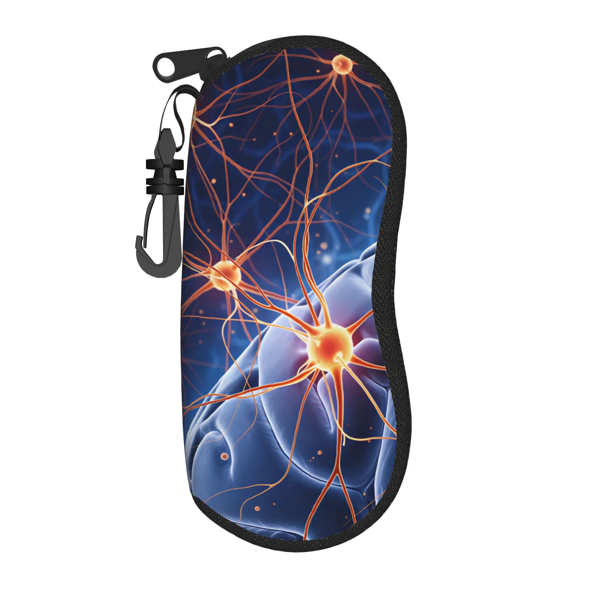 Neuro Brain Time! Let's Have Some Synapse Fun  Glasses Case Cover  Daily Sunglasses Pouch For Men Women Trend Eyewear Bag