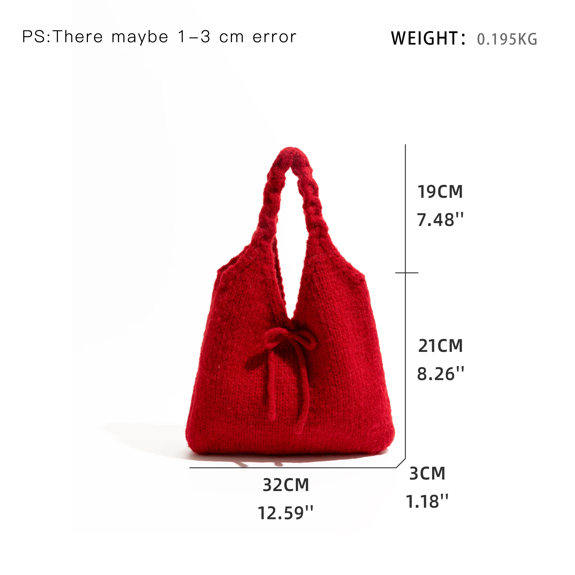New Knitted Sweet Handbag Butterfly Knot Casual Color Simple Hobos Bags Fashion Commuter Daily Vacation Women's Bag
