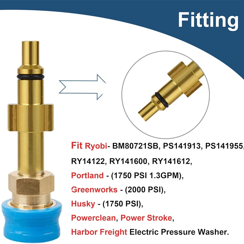 Pressure Washer Male Adapter 1/4\