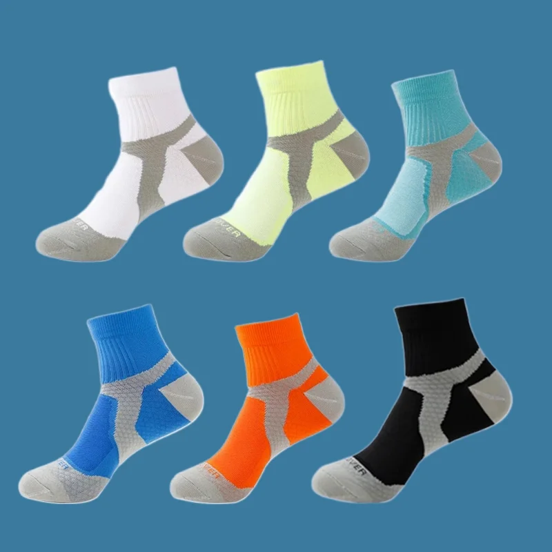 

6/12 Pairs Men's and Women's Mid-Tube Sweat-Absorbent Sports Socks in Various Colors Casual Running 2024 New Socks Men's Socks