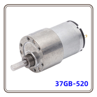 JGB37-520 DC 6V/12V/24V High Torque Gear Motor All Metal Gear Box Electric Motor 7/12/22/35/45/66/107/200/320/600/960RPM