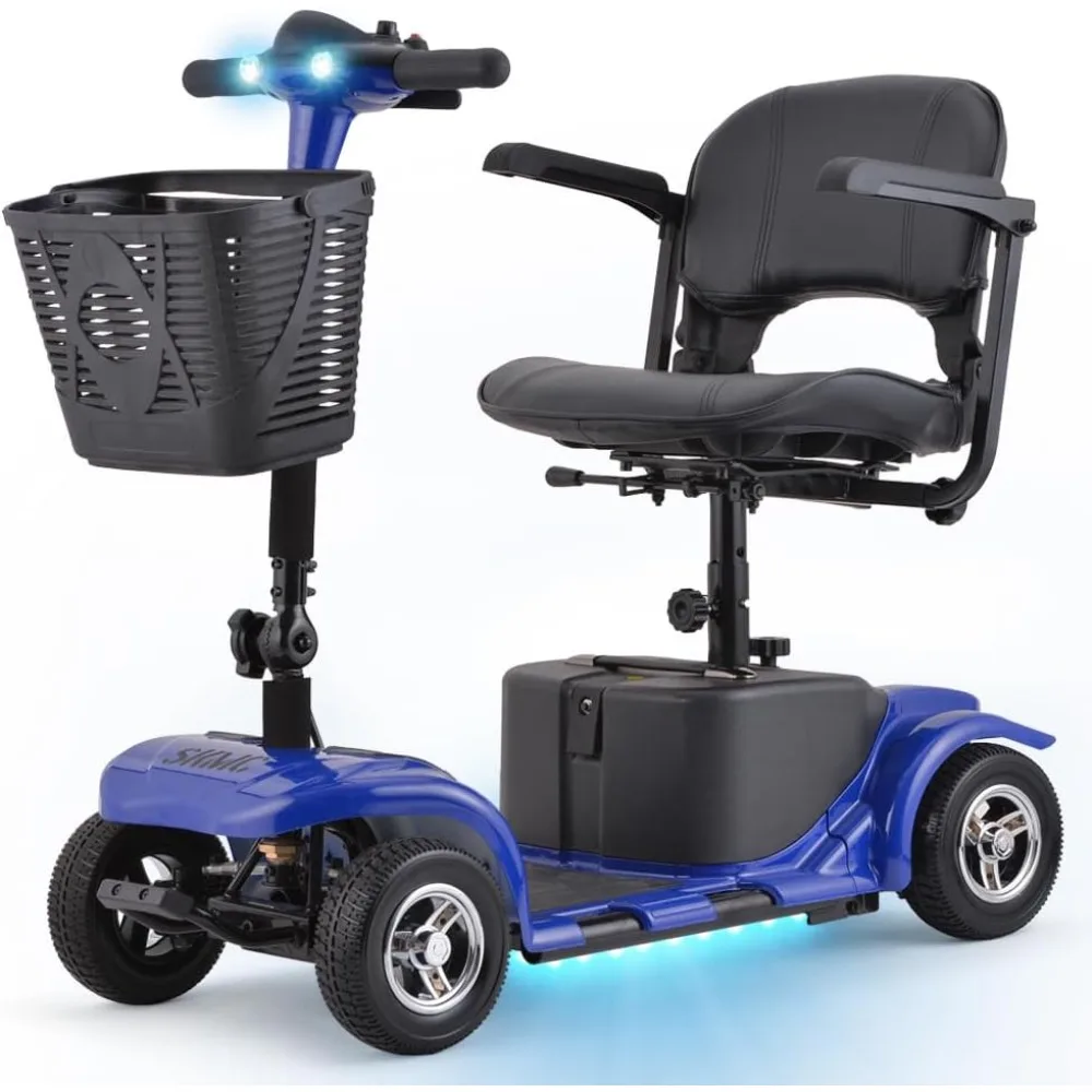 Mobility Scooter for Adults, Senior, Skmc 4 Wheels Electric Powered Chargeable Device for Travel, Lightweight and Portable