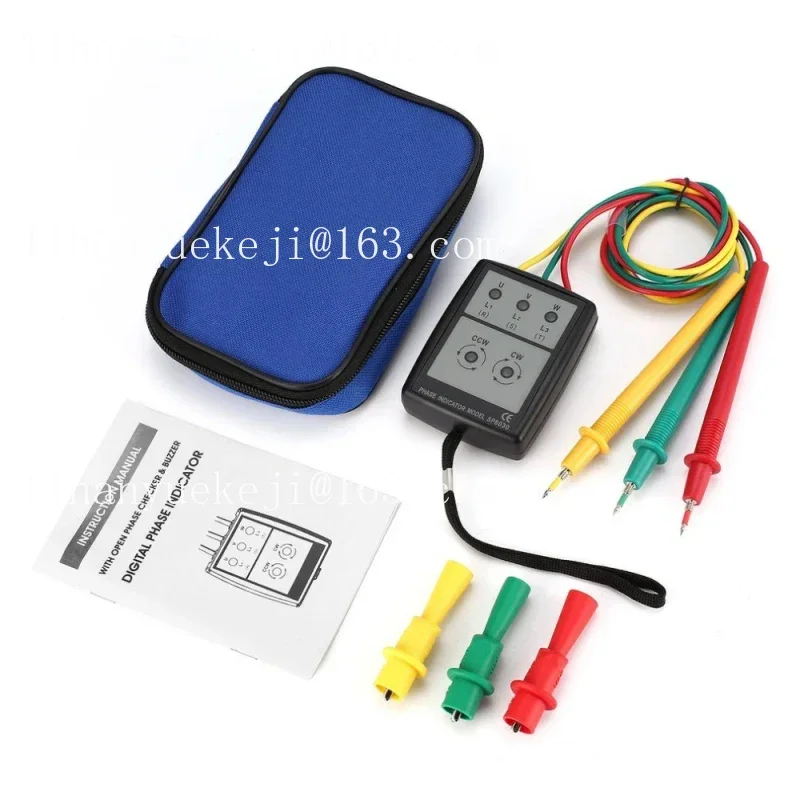 SP8030 Three-phase AC Phase Meter Portable Phase Sequence Table Phase Sequence Table Current Detector