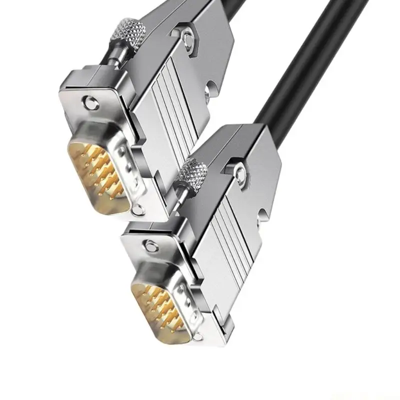 M5TD Heavy Duty VGA Male/Female Cable Coaxialed Conductors 150cm Black For High Bandwidth Displays