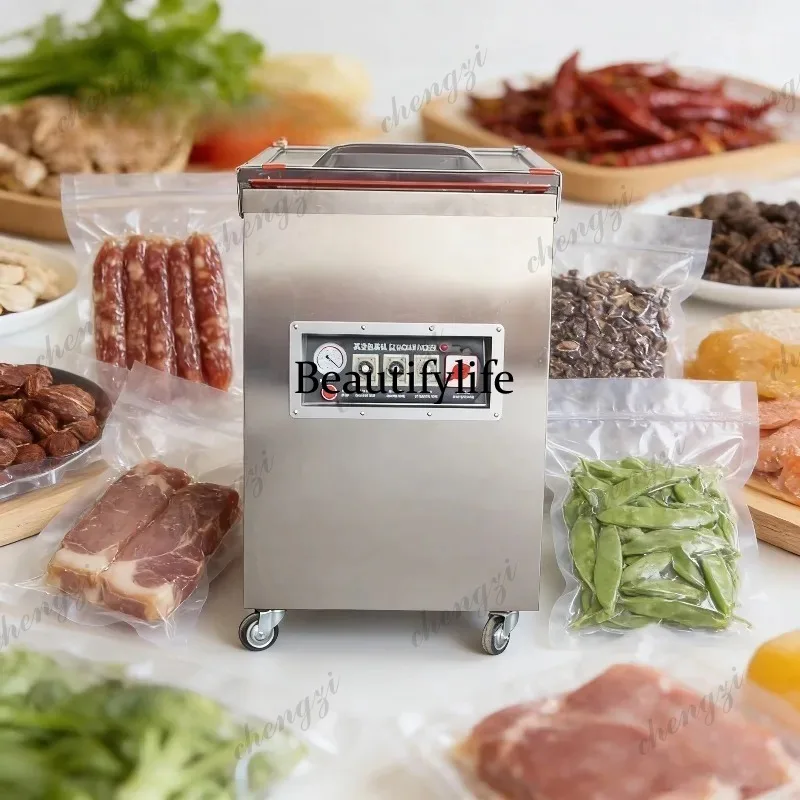 

A81 Stainless Steel Bench-type Vacuum Packaging Machine Fully Automatic Intelligent Pressure Control Commercial Food Sealing