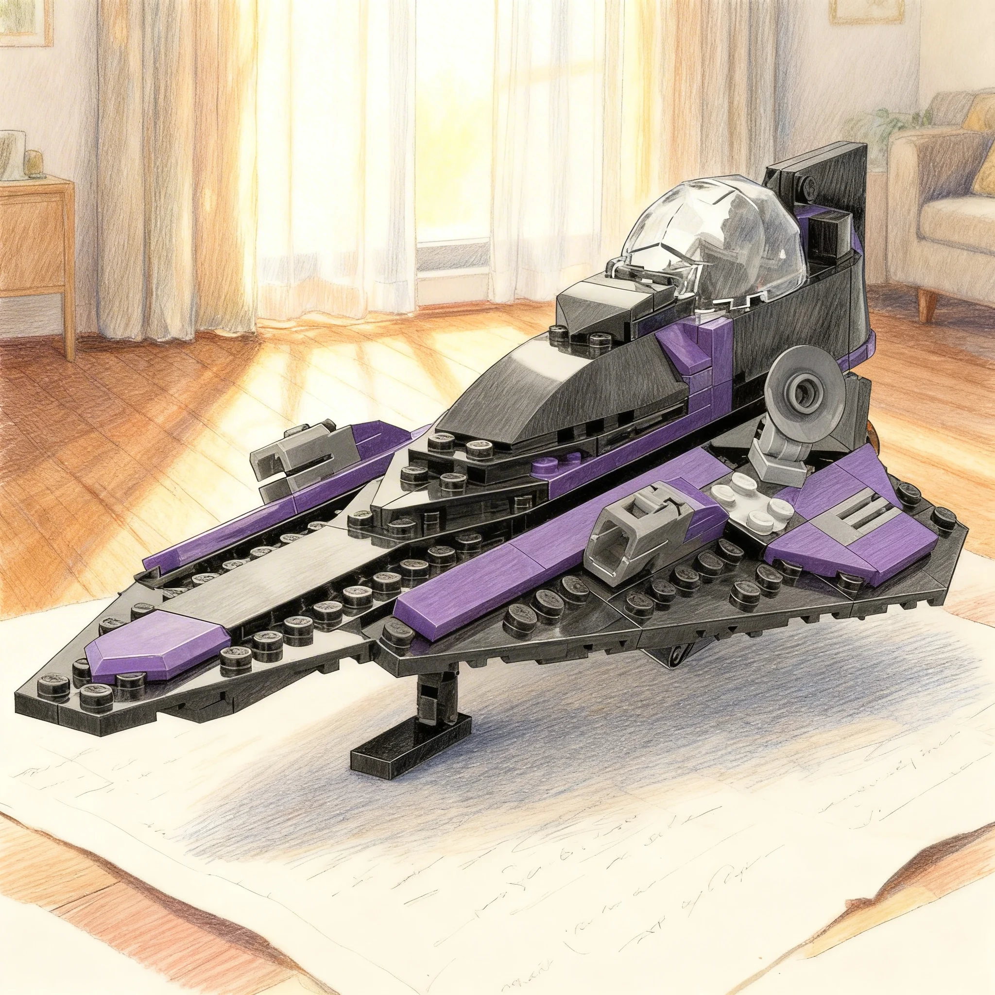 267pcs MOC Mace Windu Stealth Star Battle Space Model Building Blocks Tabletop Decor Shelf Display Home Decor Gift For Adults