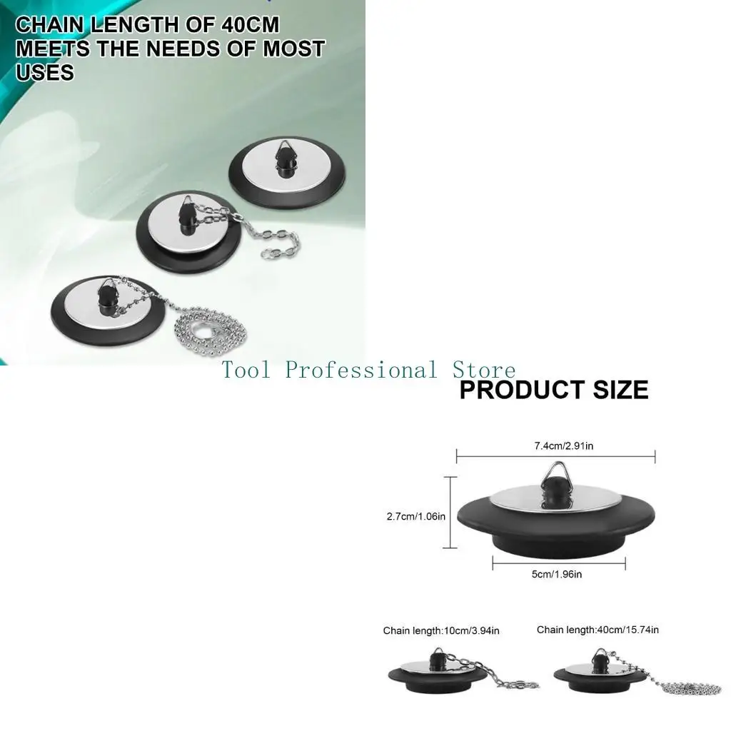 

57QF Эффективные резиновые сливные пробки для раковины с простым съемным крючком. Обновление резиновых пробок, подходящих для и