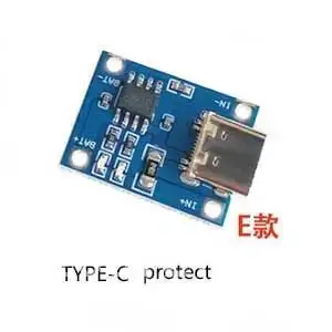 1A Li-ion Type-c/Micro/Mini USB 5V 18650 TP4056 Lithium Battery Charger Module Charging Board with Dual Functions Protection