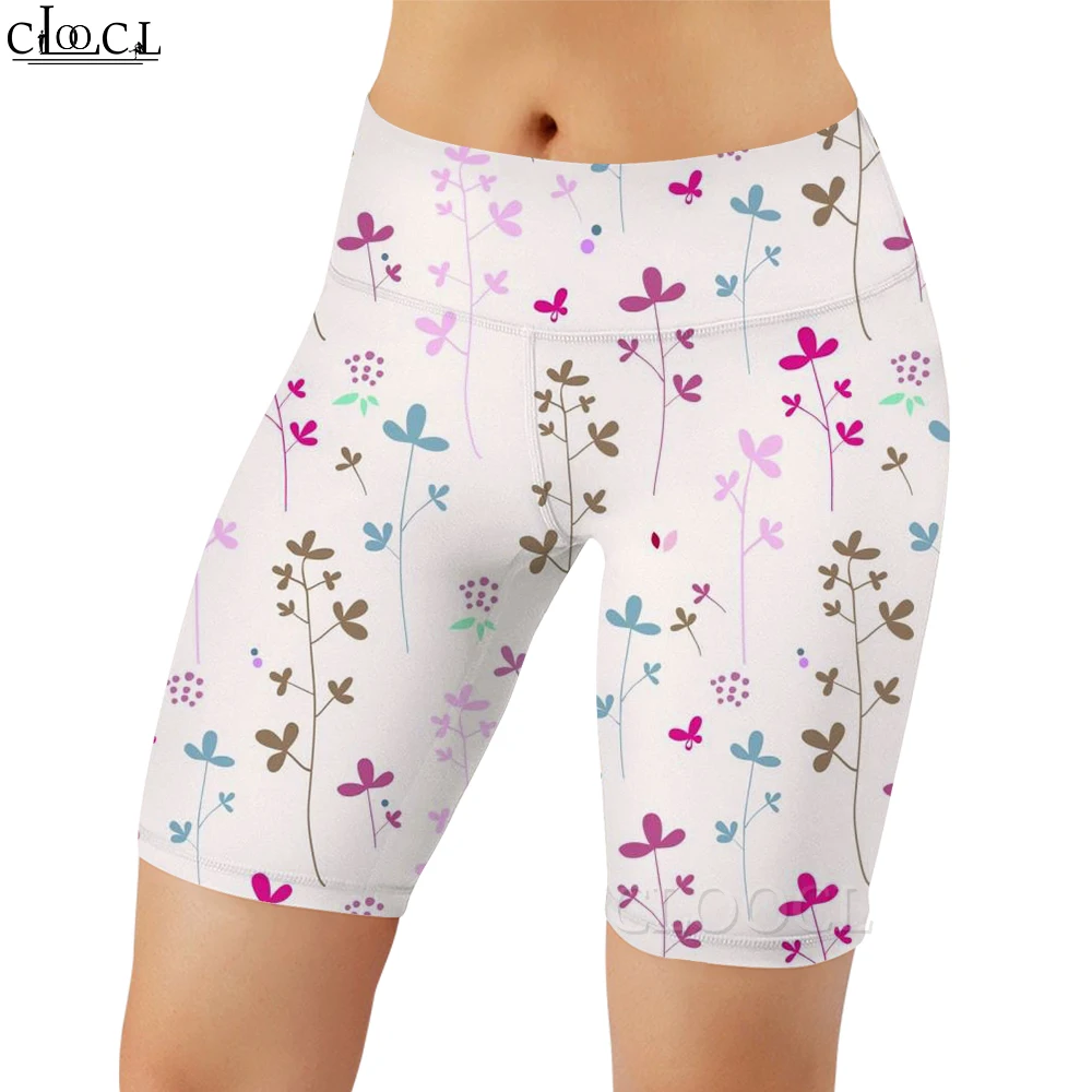 

CLOOCL Casual Women Legging Wild Grass Print Casual Women Gym Workout Sexy Sweatpants for Female Gym Sports Shorts