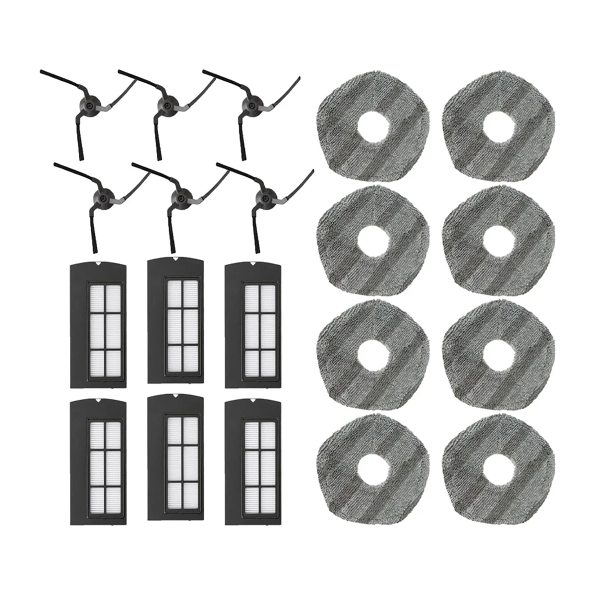 

Запчасти для робота-пылесоса X9 Pro, боковая щетка, фильтр НЕРА, насадка на швабру, тканевые аксессуары