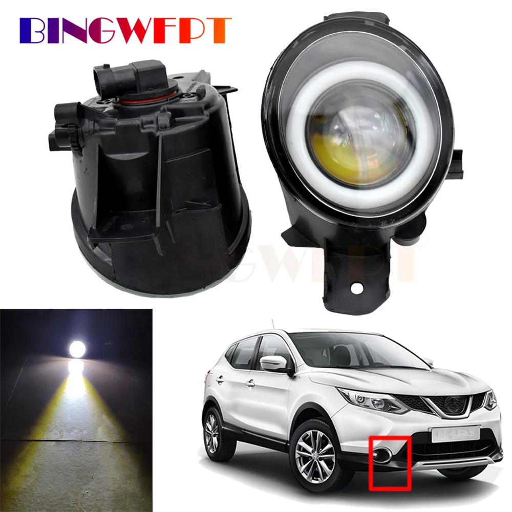 

2PCS Car Styling Angel Eye Fog Lights 12V + LED H11 Fog Light For Nissan Qashqai J10 JJ10 2007 2008 2009 2010 2011 2012 2013