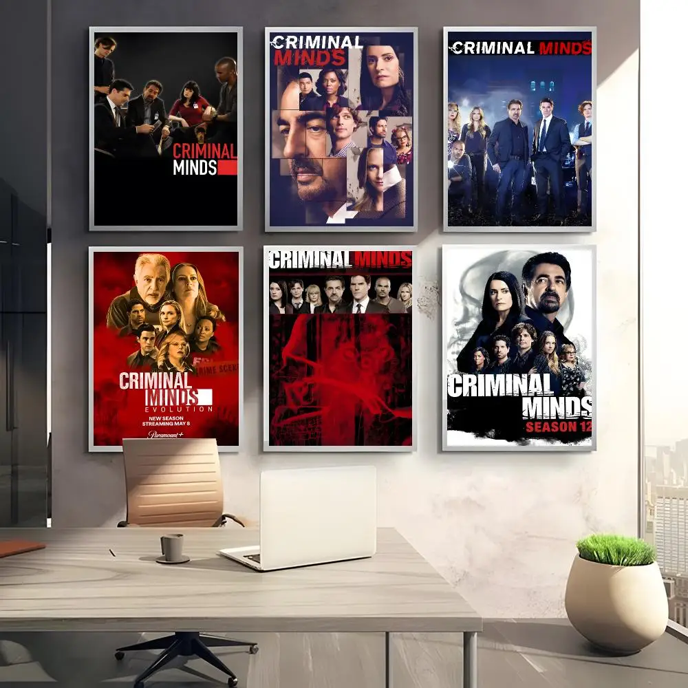 Series Crime Criminal Minds Poster HD art sticky wall waterproof home bedroom bar aesthetic decoration