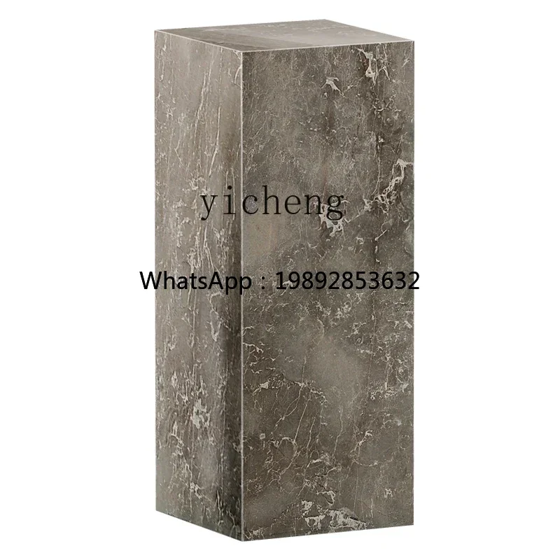 

Z1 marble crafts stone pier art sculpture table ancient castle gray sculpture base base floor ornament