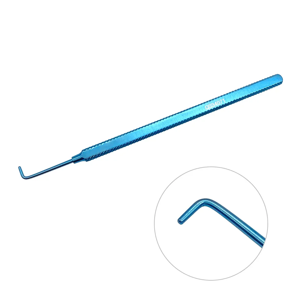 

Брелок Von Graefe, крючок для косоглазия, крючок для оттеномии, титановые офтальмологические хирургические инструменты, Изогнутый наконечник 6 мм