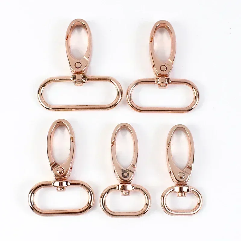 Meetee 50 Pieces Metal Snap Hook Bag Hardware Silver 5