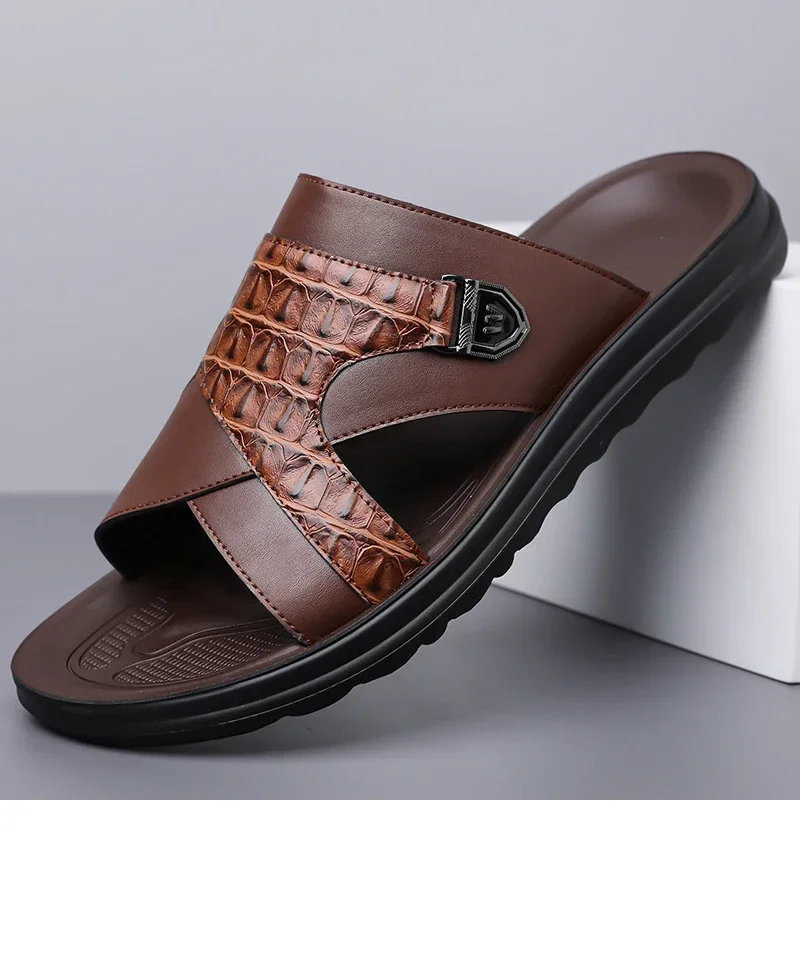 Sommer-Herren-Hausschuhe mit rutschfester, weicher Sohle, modisch, bequem, atmungsaktiv, verschleißfest, für den Außenbereich, zum Fahren, Strandschuhe-9022 – Detail 13
