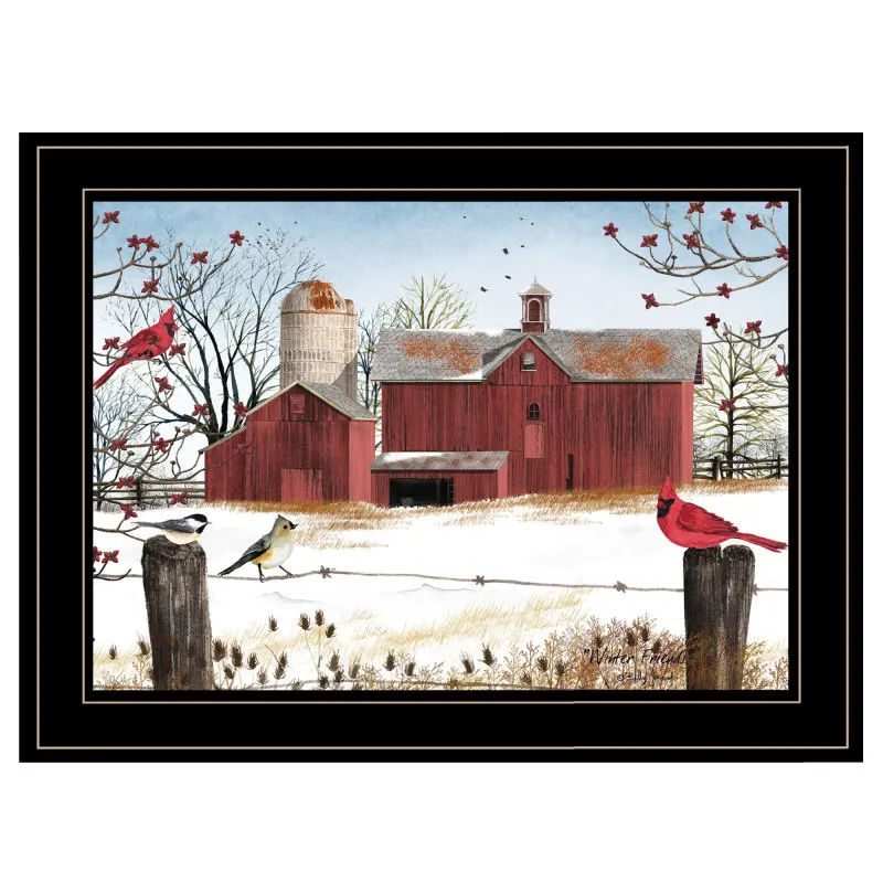 

Winter Friends by Billy Jacobs, Ready to Hang Framed Print, Black Frame