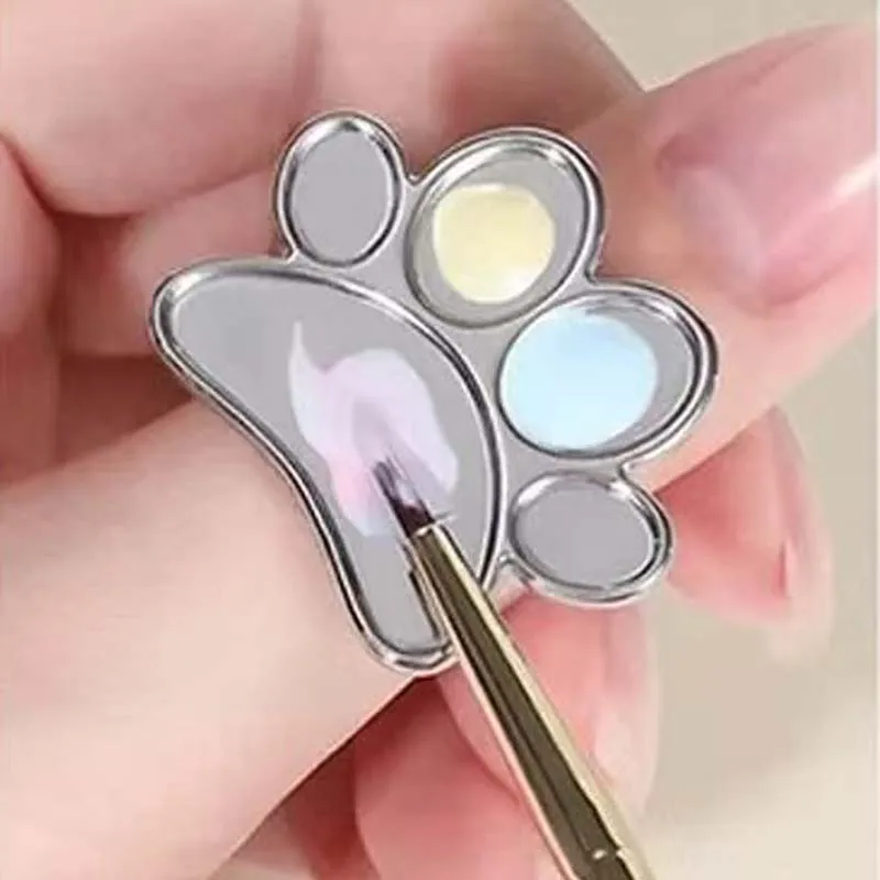 Conjunto de paleta de cores de anel de barra de cor de aço inoxidável de tamanho ajustável de 2 unidades para ferramentas de unhas fáceis de usar