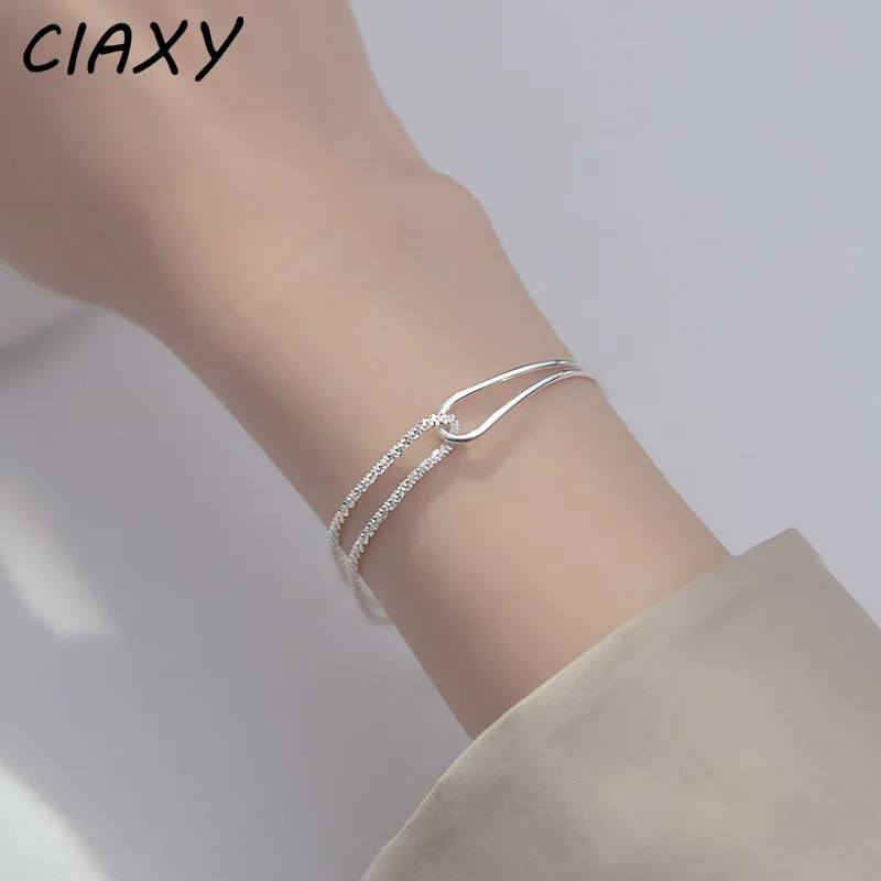 Punk Double Babysbreath Splice Interweave Bracelet Charms Bangle Cuff Copper Accessories Metal Bracelets Ladies Summer Jewelry