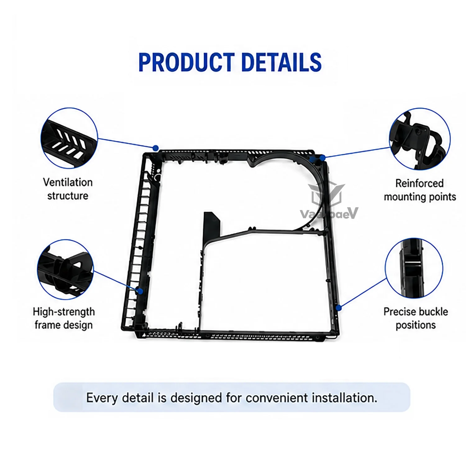 Wholesale 5-Pack Replacement Middle Frame for PS4 Slim Console Black ABS Plastic Midframe Housing Shell Repair Part